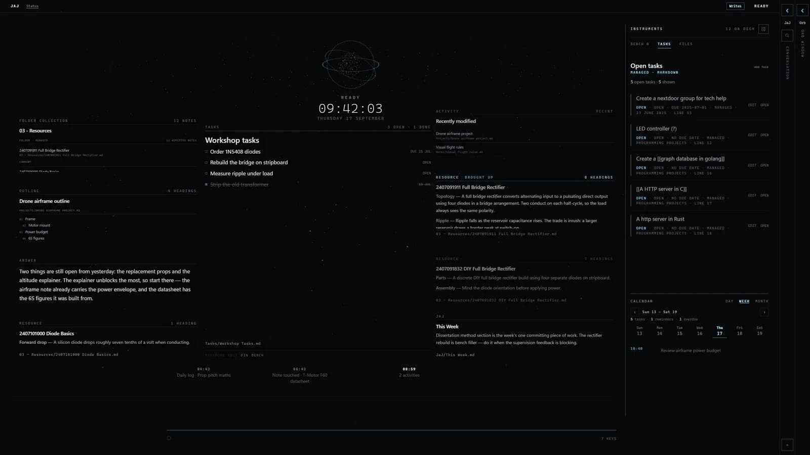 The JaJ personal assistant interface